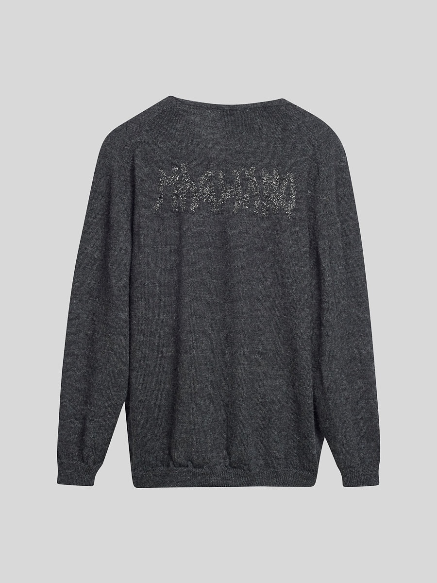 Grampa Cardigan Off Black - 2