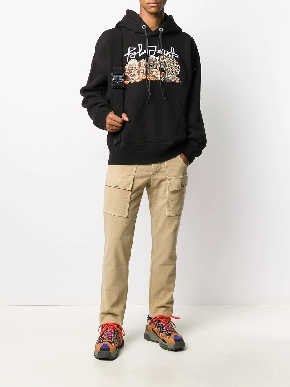 Desert Skull logo-print hooded sweatshirt - 2