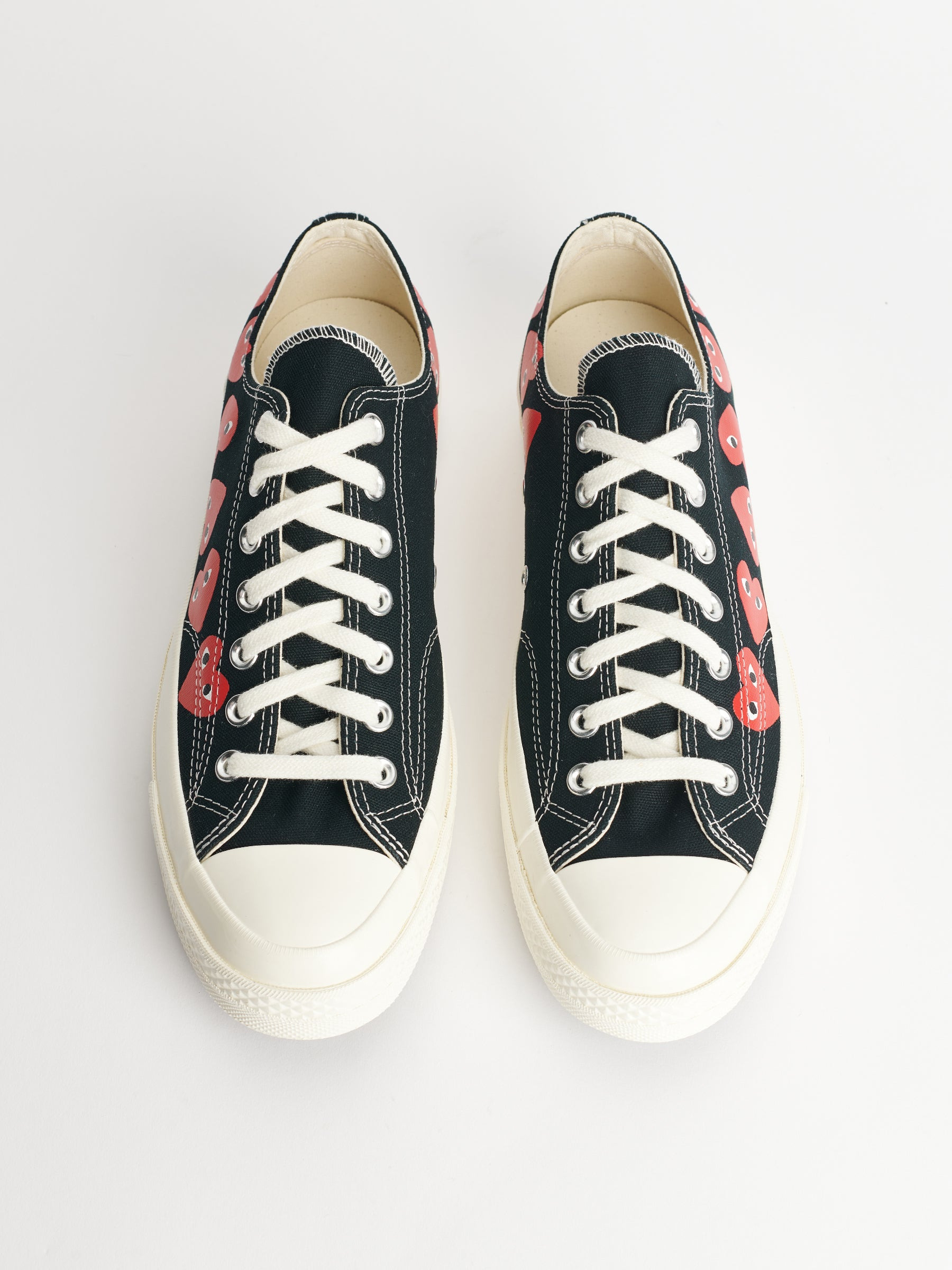 COMME DES GARÇONS PLAY X CONVERSE CHUCK 70 LOW MULTI HEARTS BLACK - 5