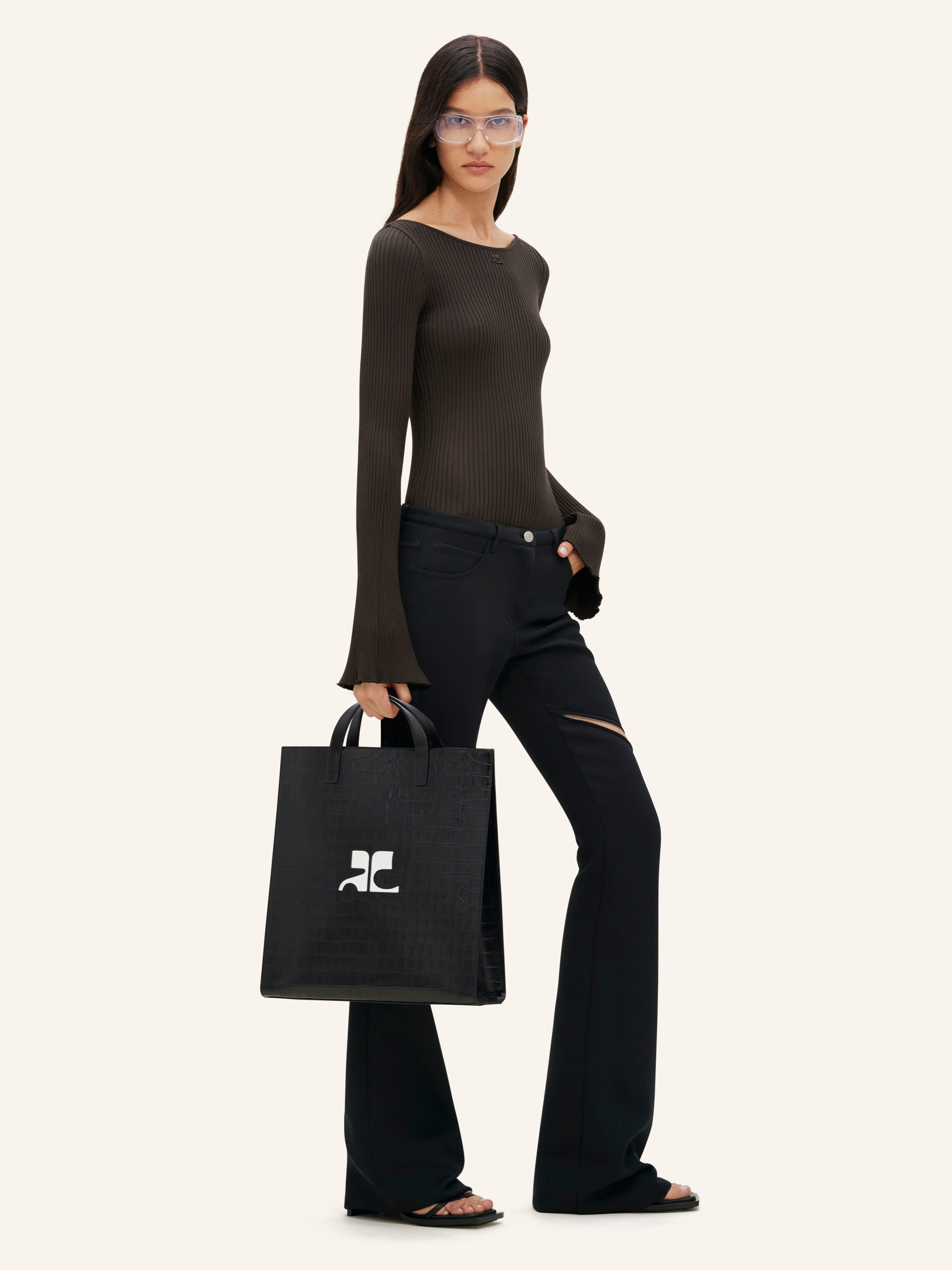 HERITAGE CROCO STAMPED TOTE BAG - 4