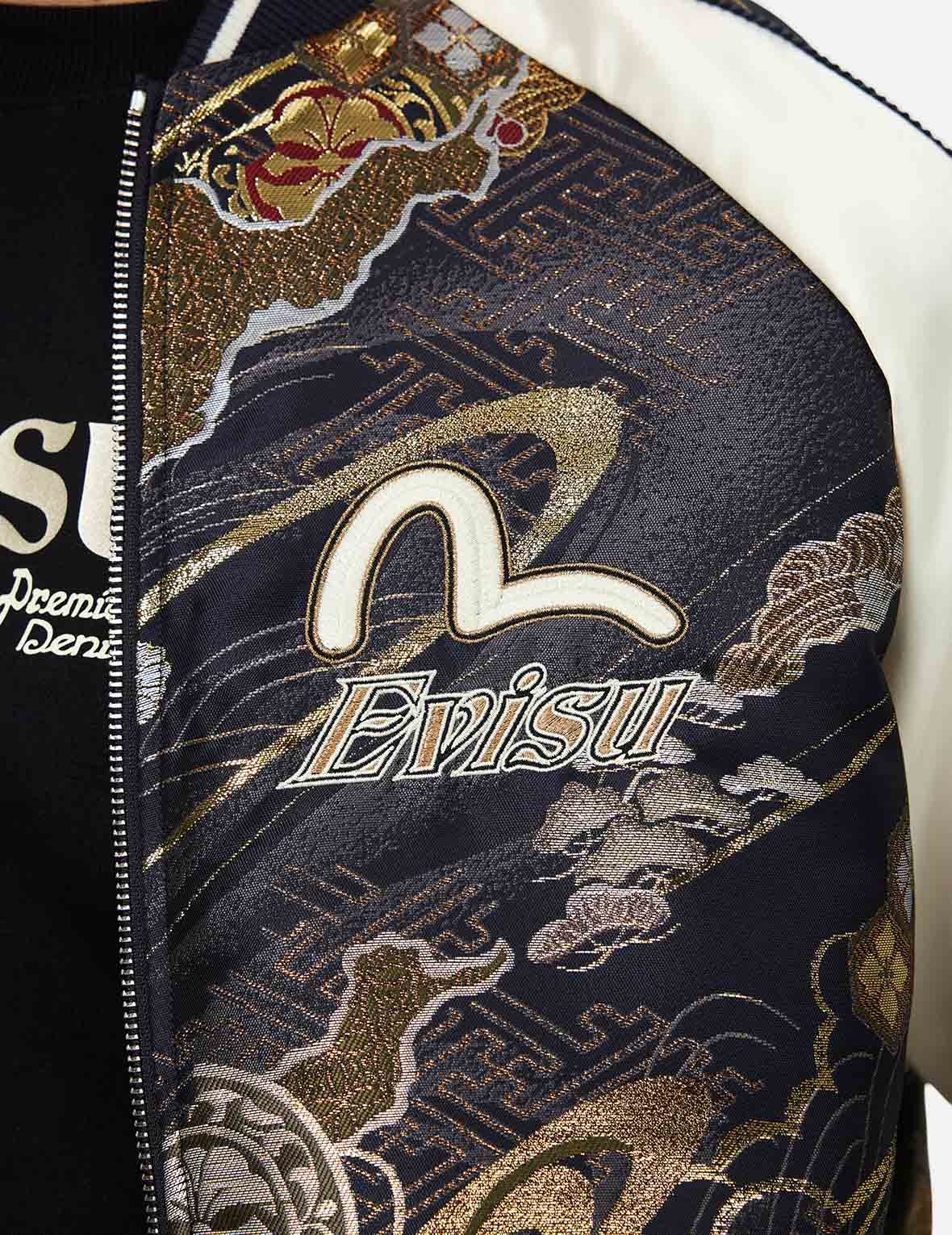 Kamon Brocade Appliqué Regular Fit Souvenior Jacket - 7