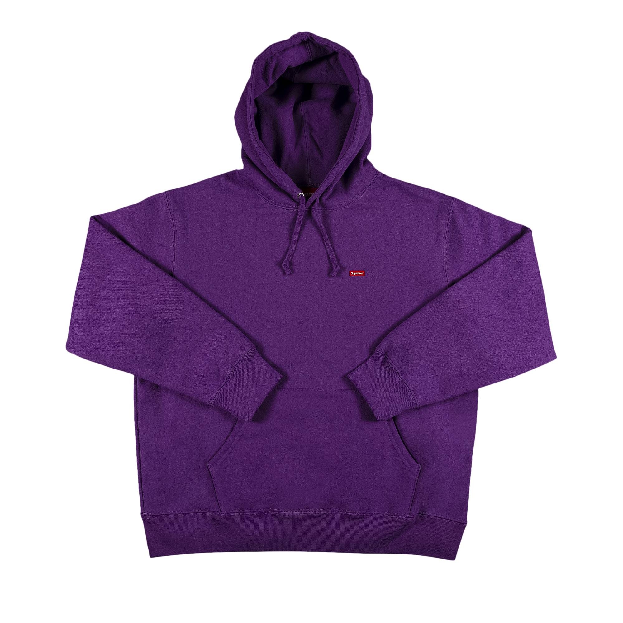 Supreme Small Box Hooded Sweatshirt 'Purple' - 1