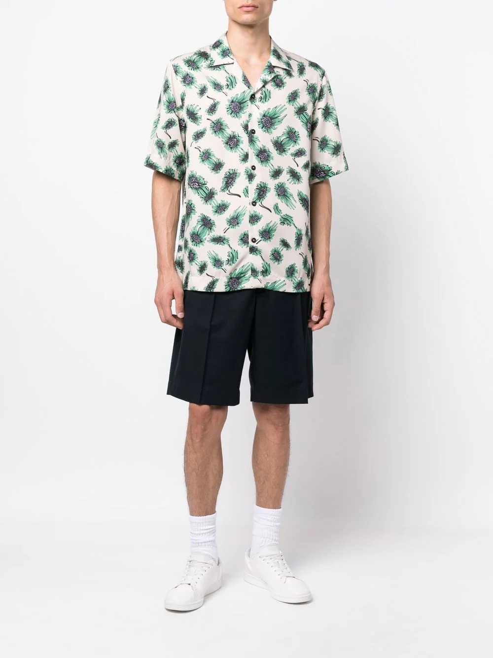 floral-print lyocell shirt - 2