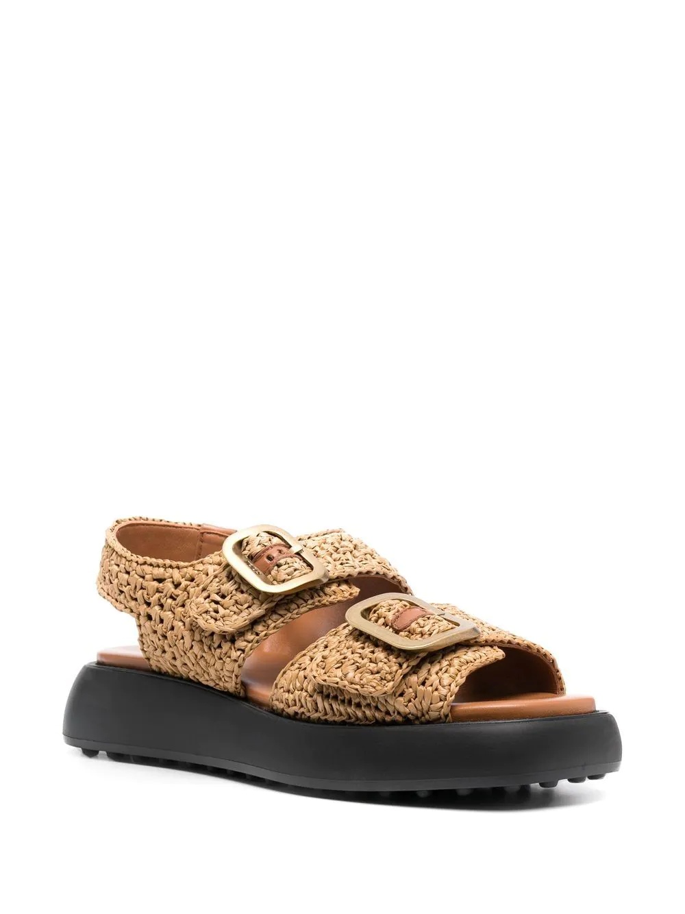 woven raffia 45mm sandals - 2