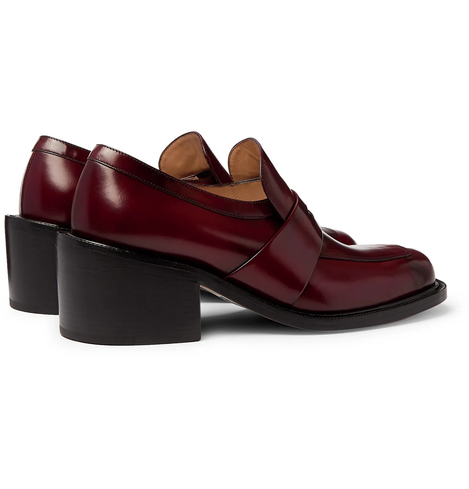 Polished-Leather Penny Loafers - 5