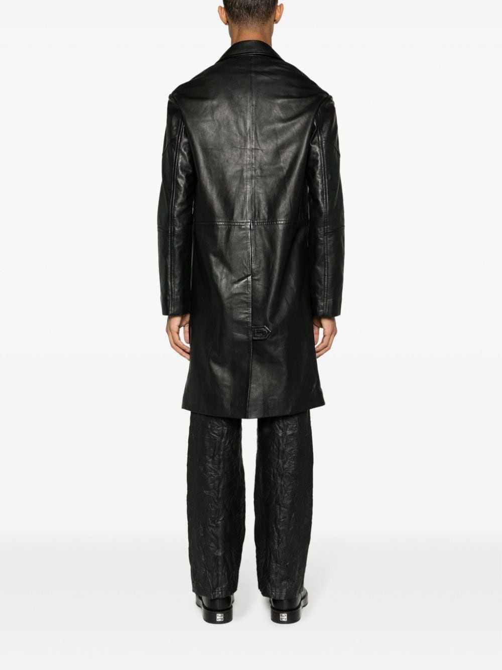 コート Zadig & Voltaire Macari Buttoned Leather Coat Macari Leather Coat coat black unisex | Zadig&Voltaire