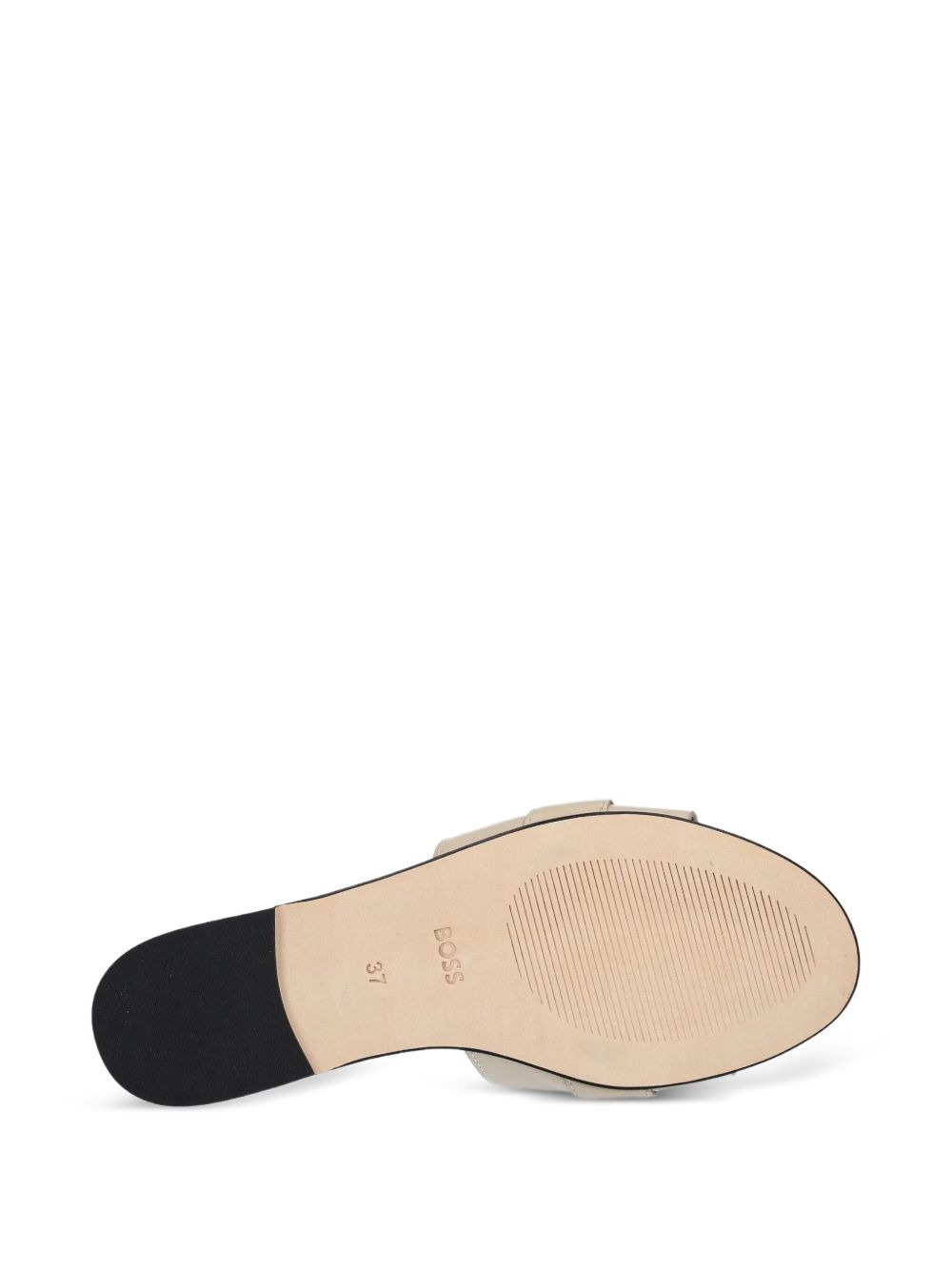 leather logo-plaque sandals - 5