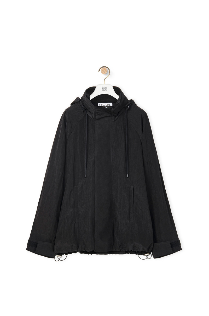 Hooded parka in textured nylon 1