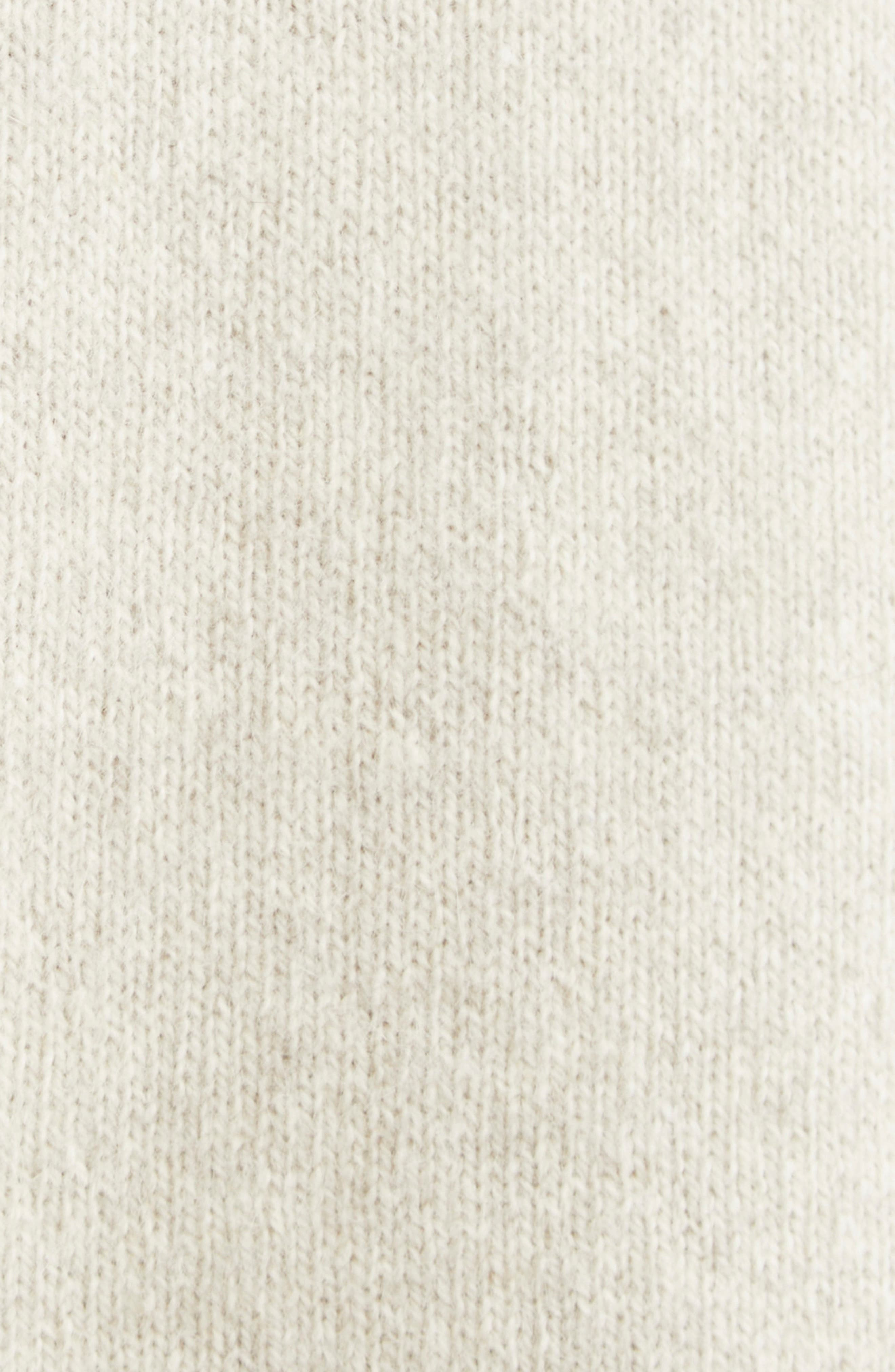 LOULOU DE SAISON Tristan Loose Fit Mercerized Wool & Yak Hair Blend Sweater in Stone Melange at Nord - 6