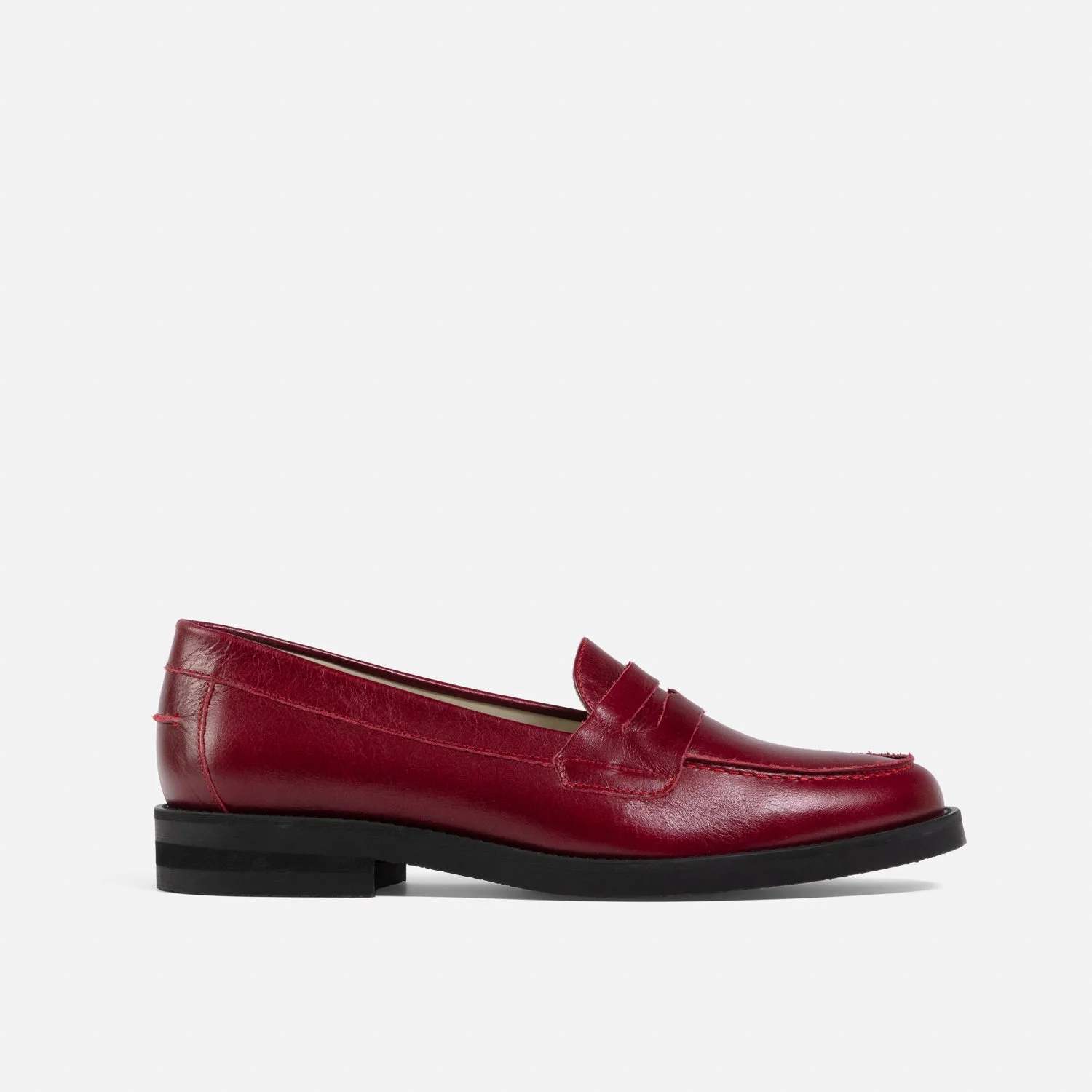 Wilde Red Creased Penny Loafer - Women's - 1