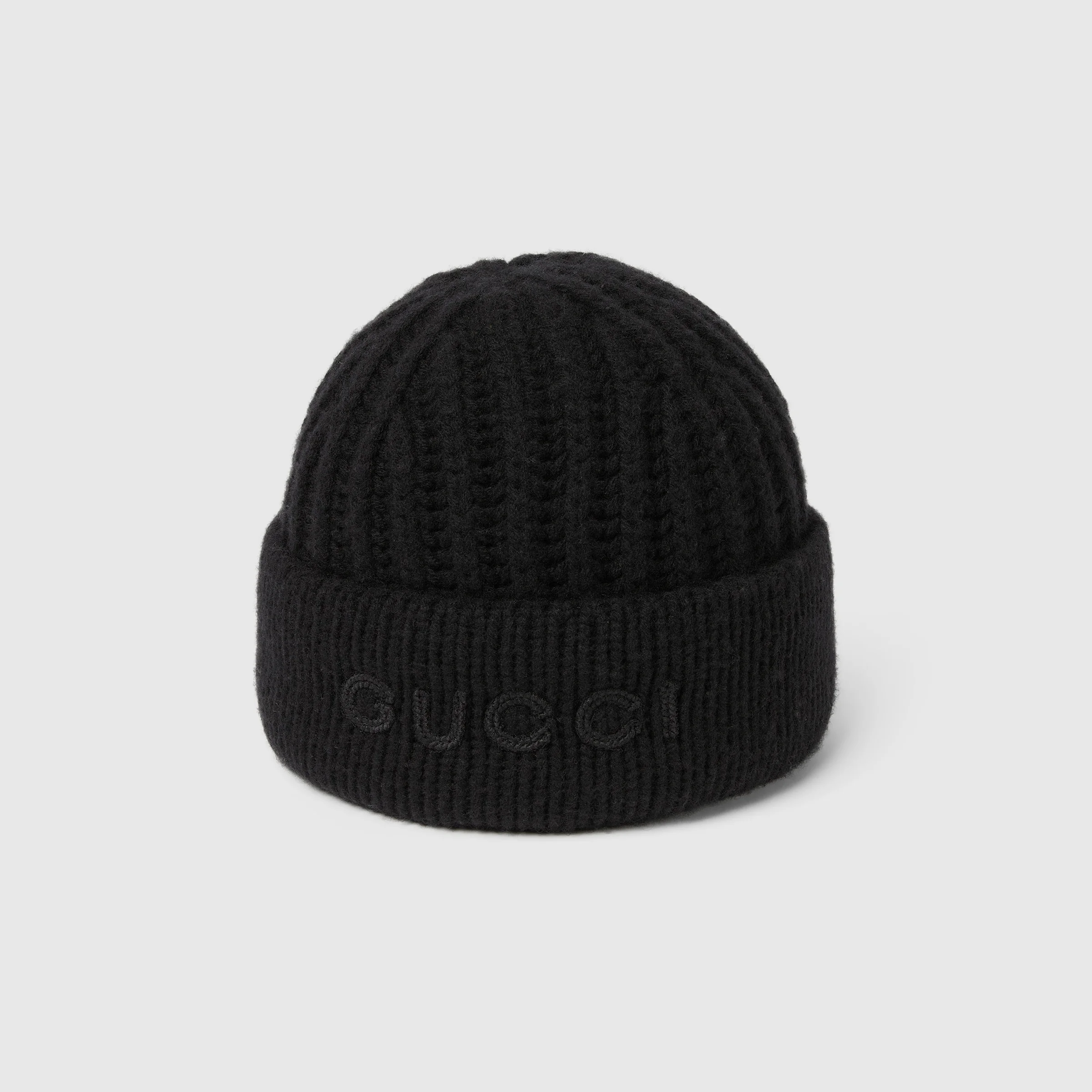 Wool cashmere hat with embroidery - 1