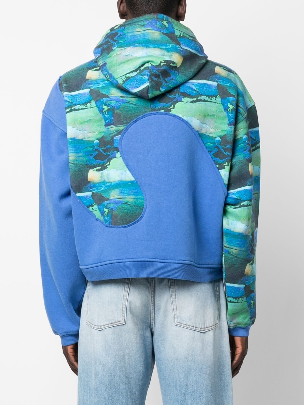 abstract-print long-sleeved hoodie - 5