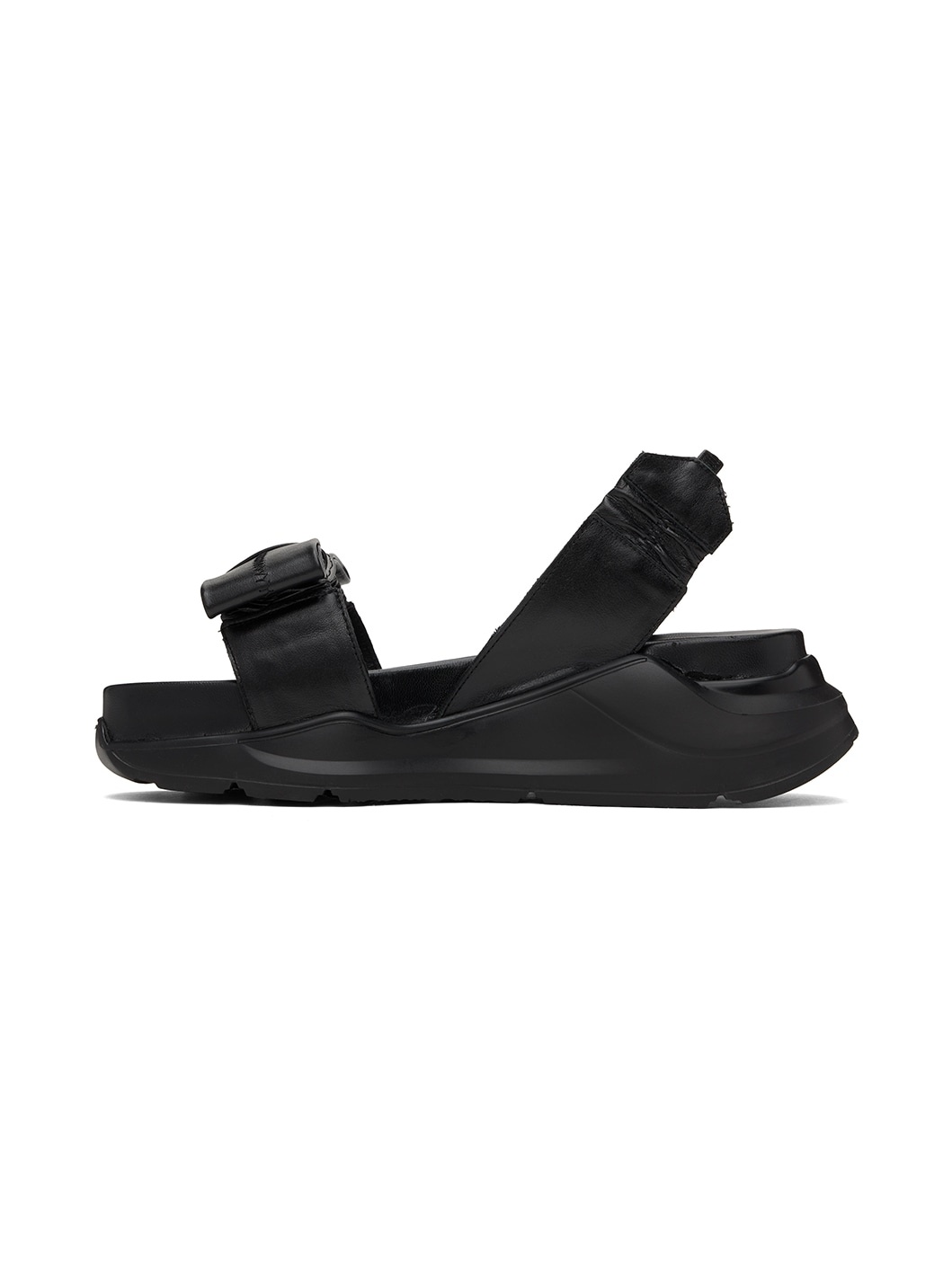 Black Chunky Sandals - 3