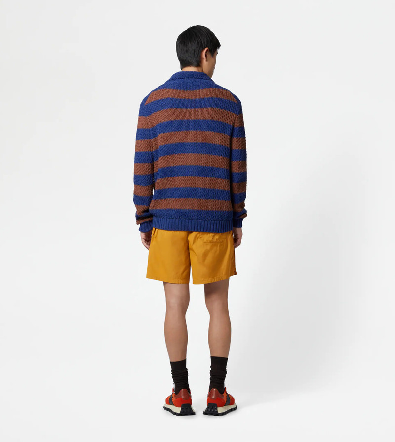 POLO SHIRT IN MAXI PIQUET - BLUE, BROWN 3