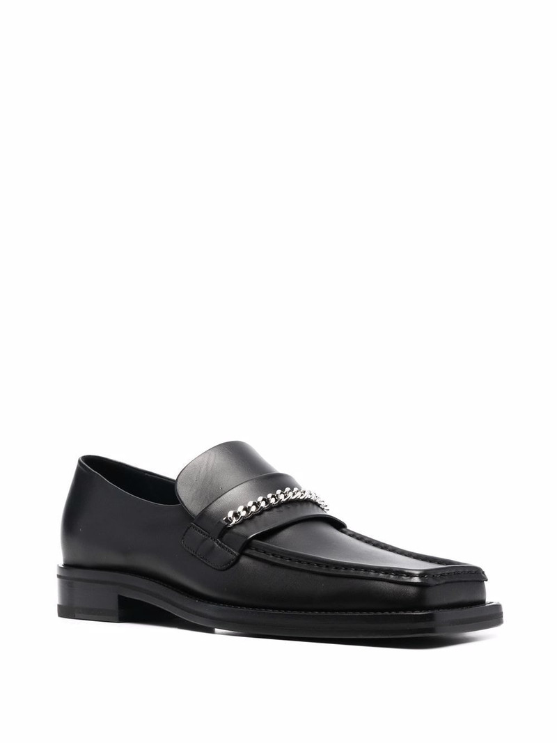 Martine Rose square-toe leather loafers outlook