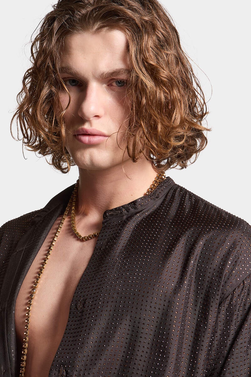 SPARKLING TINY COLLAR SHIRT - 5