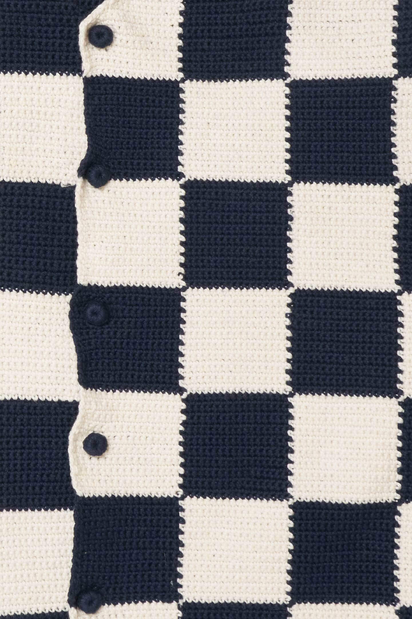 CROCHET CHECKER VEST - 3
