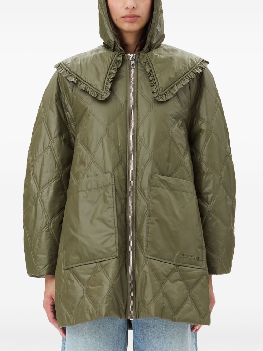 quilted zipped puffer jacket - 5