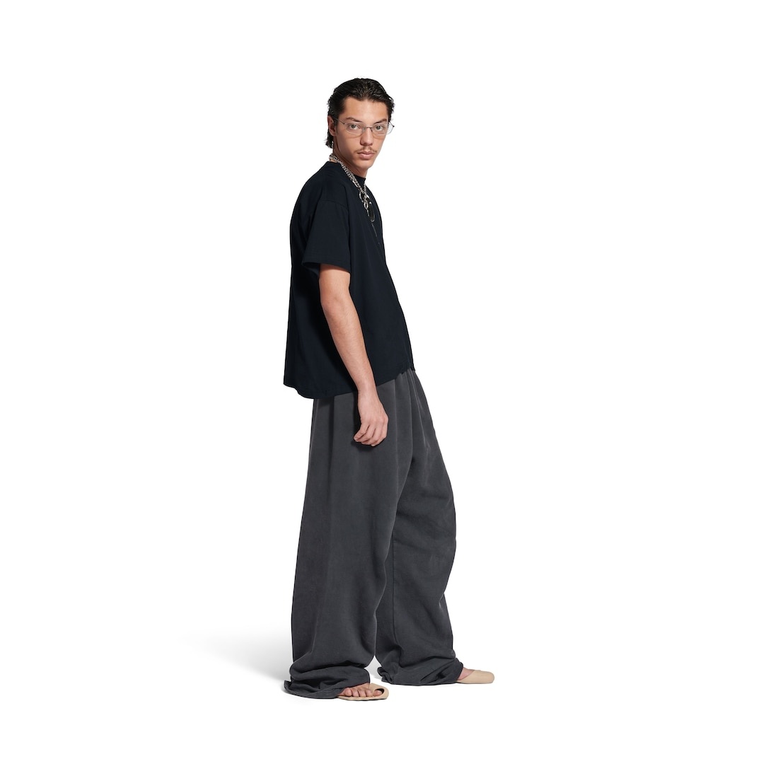 Men's Balenciaga I Automobili Lamborghini Oversized Sweatpants in Black Faded - 3