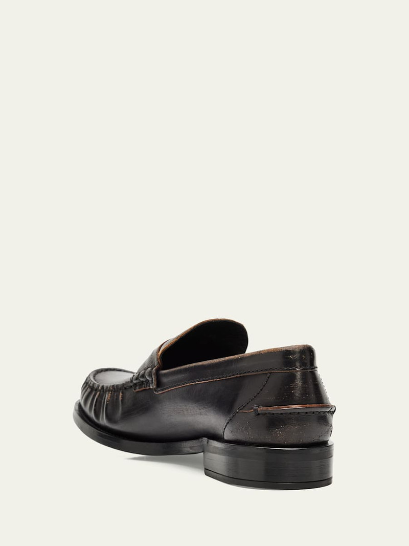 Prada Distressed Leather Loafers outlook