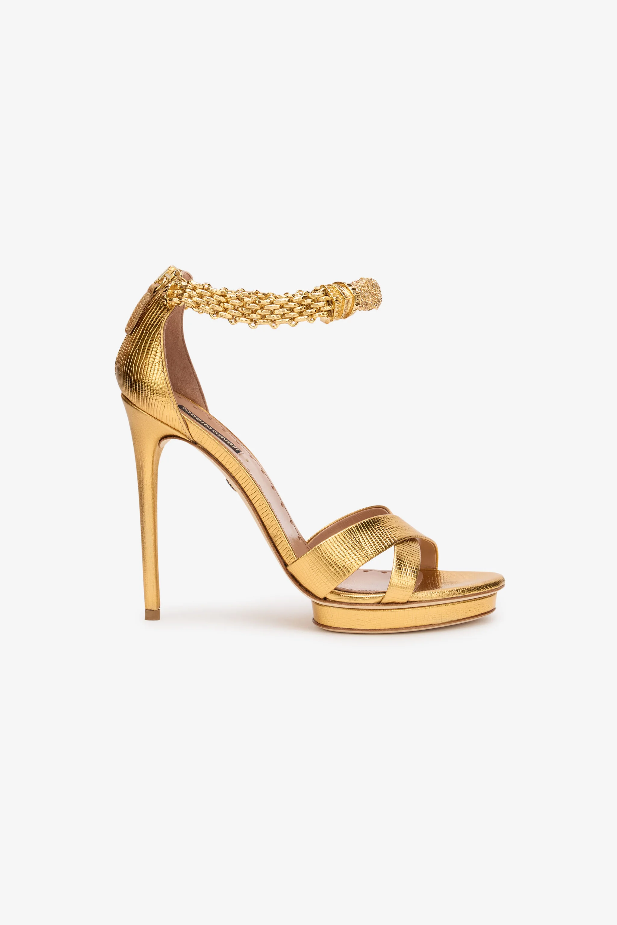 Roar Gold Leather Sandals - 1