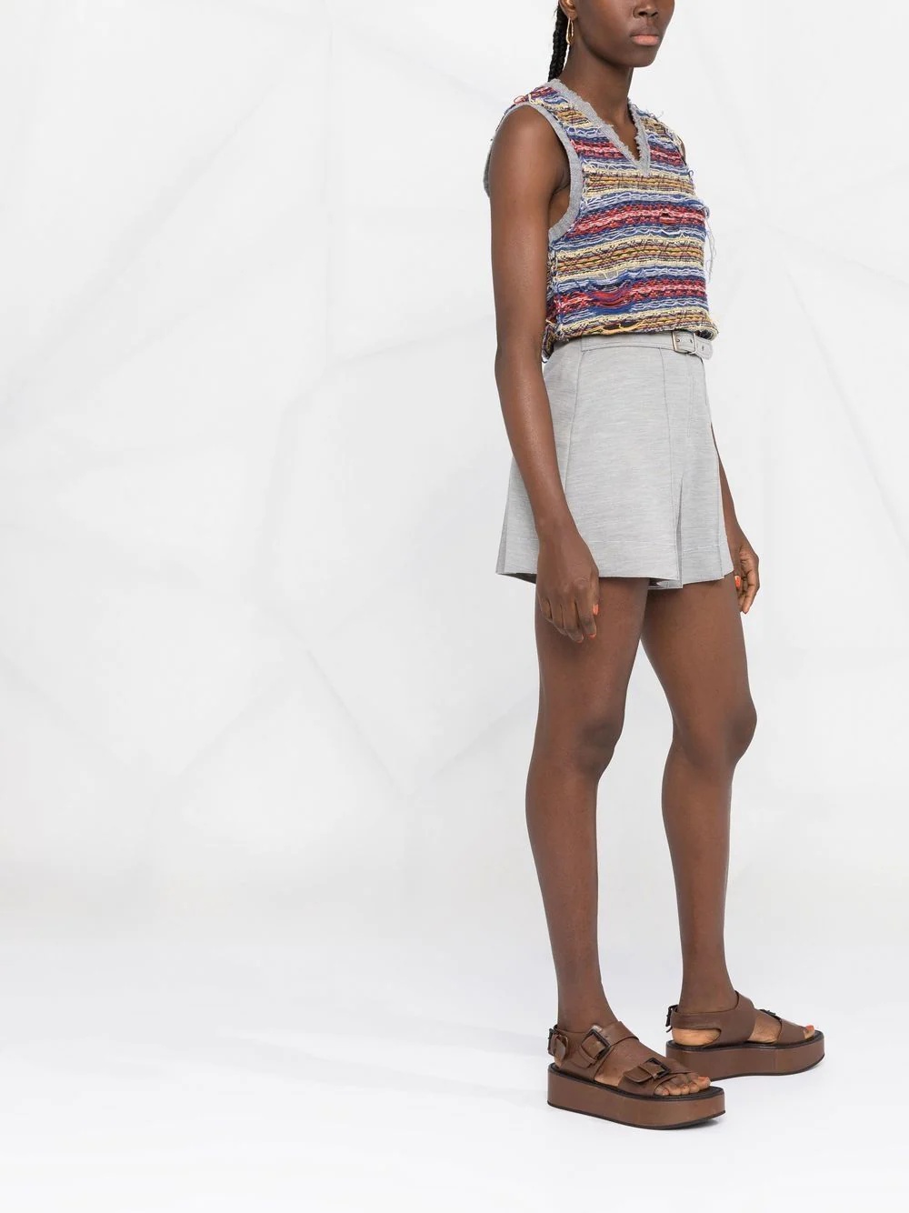 high-rise tailored shorts - 4