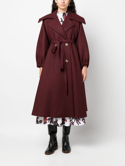 PATOU belted double-breasted coat outlook