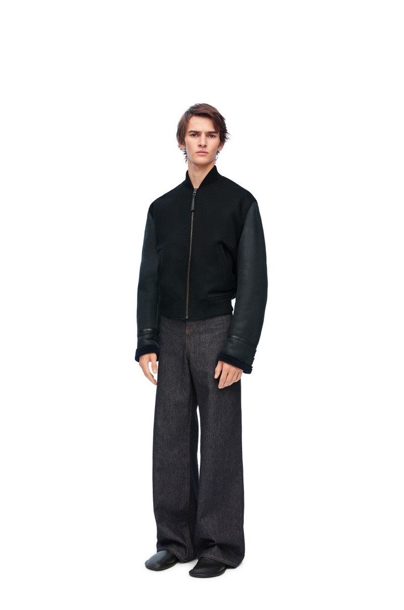 Loewe Bomber jacket in wool & shearling outlook