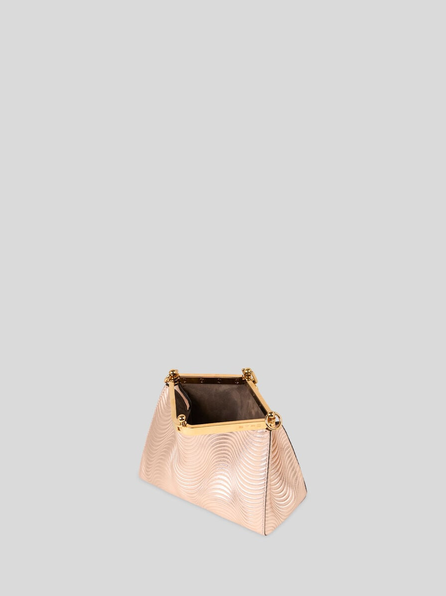 SMALL METALLIC LEATHER VELA BAG - 4