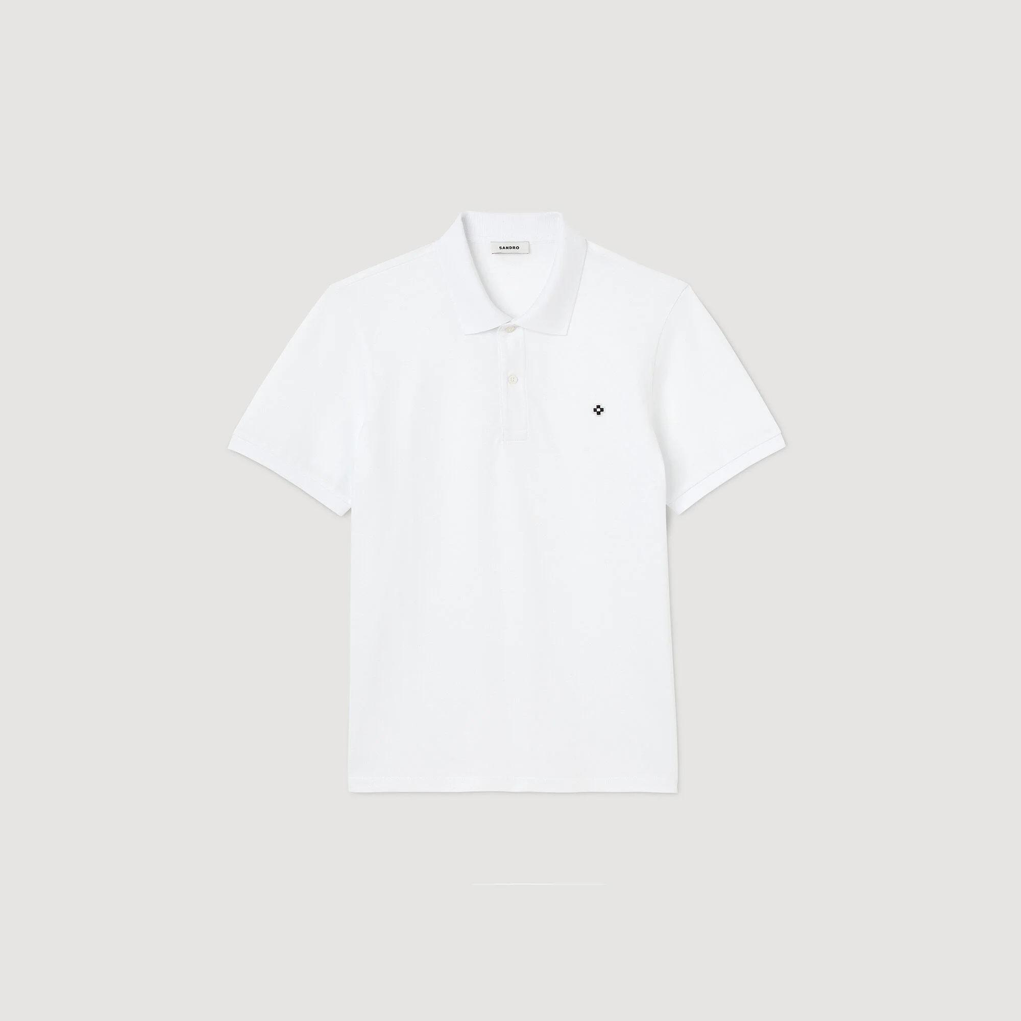 POLO SHIRT WITH SQUARE CROSS PATCH - 1