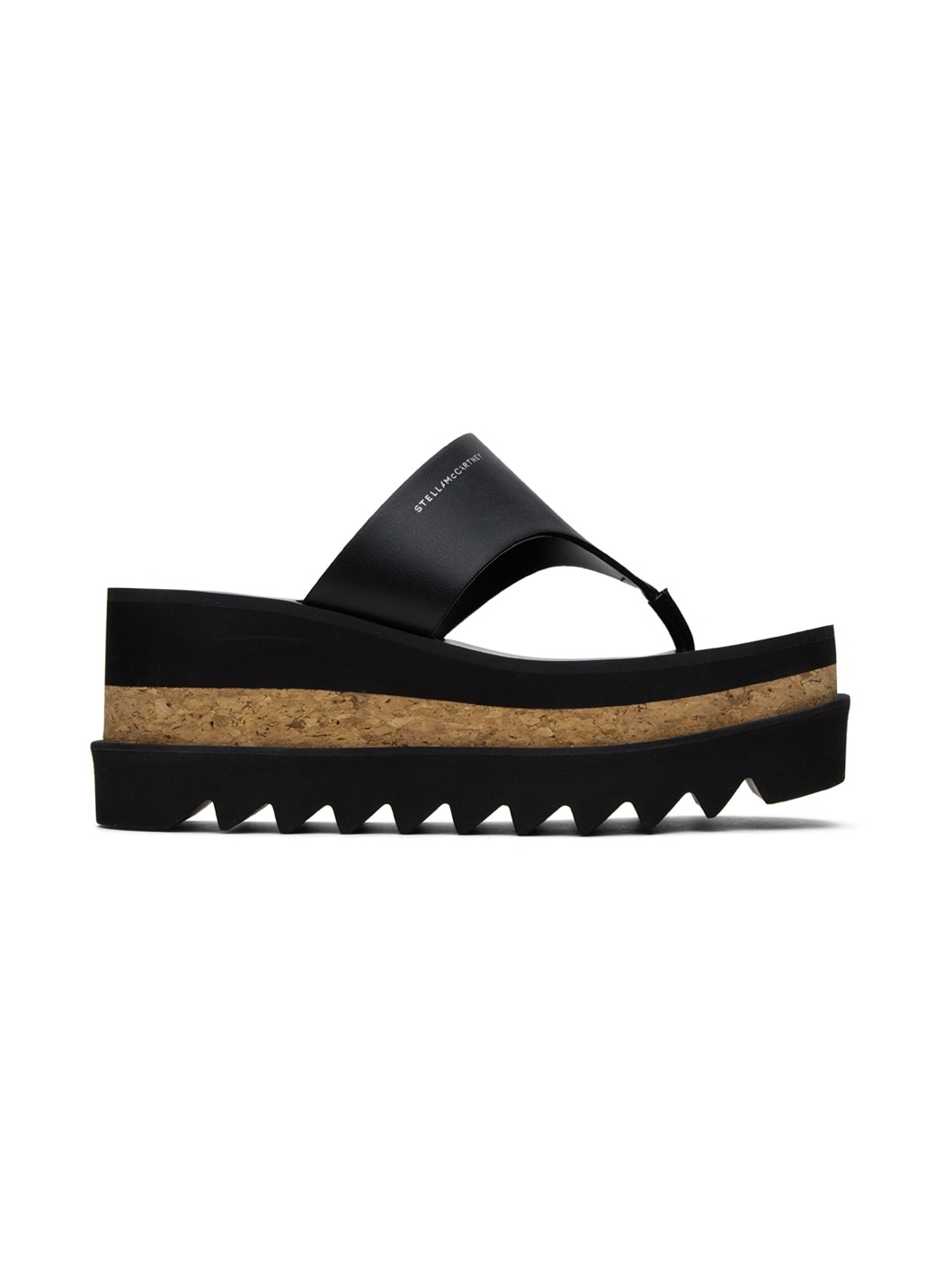 Black Sneak-Elyse Platform Thong Sandals - 1