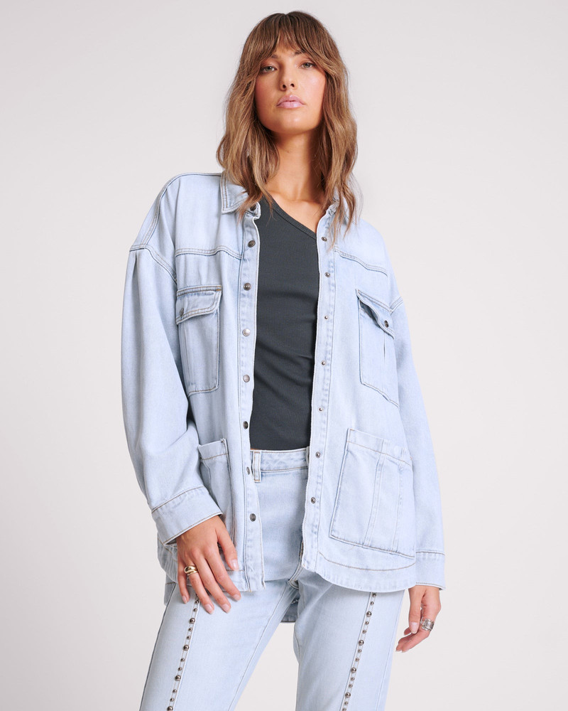 Longline Denim Jacket - Hustler 2