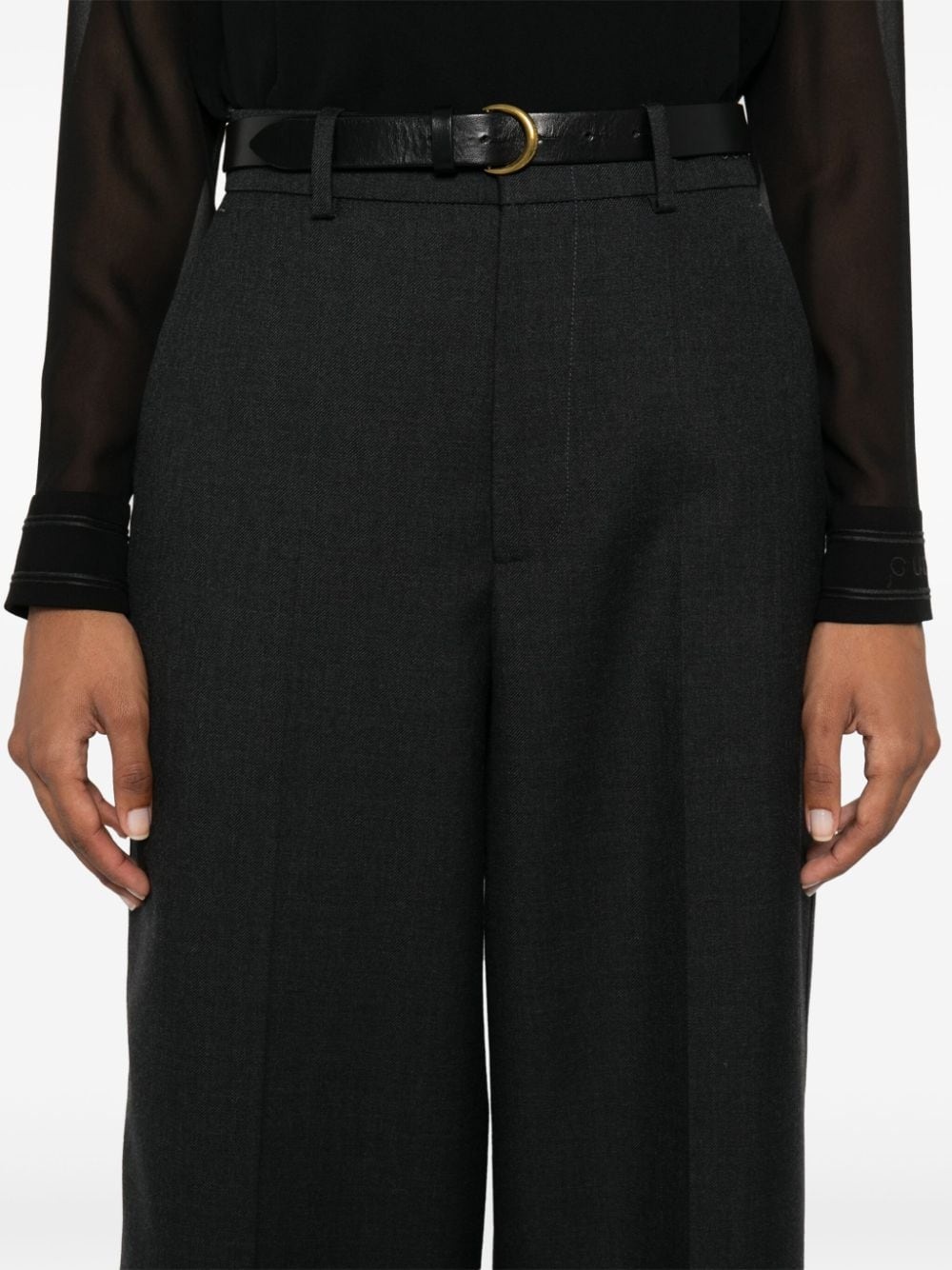 wool gabardine trousers - 5