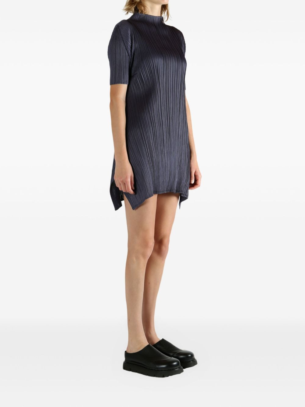 Monthly Colors:July pleated short-sleeve tunic - 3