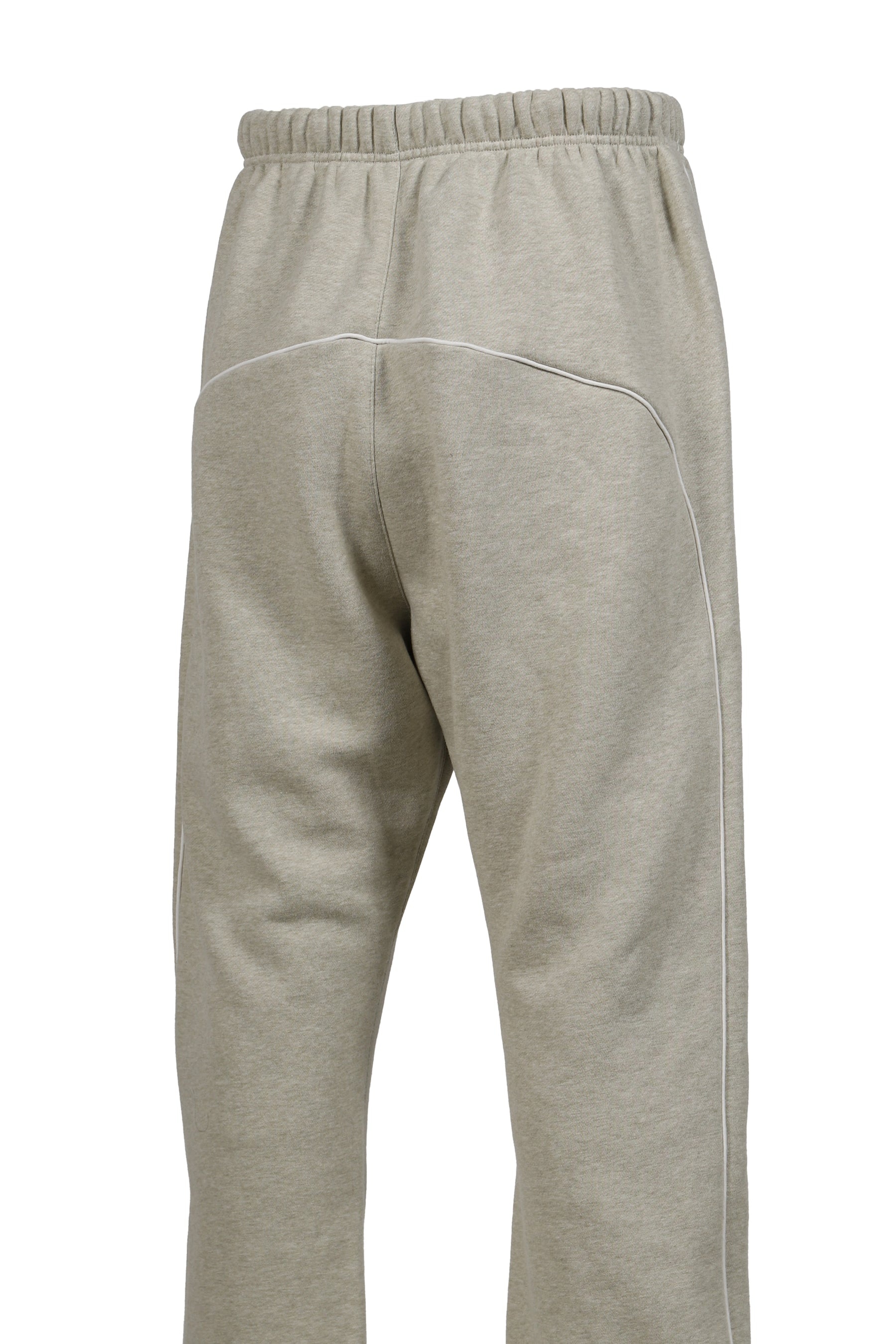RELAXED FLEECE SWEATPANT WITH PIPING / HEATHER STONE/CLOUD WHT - 5