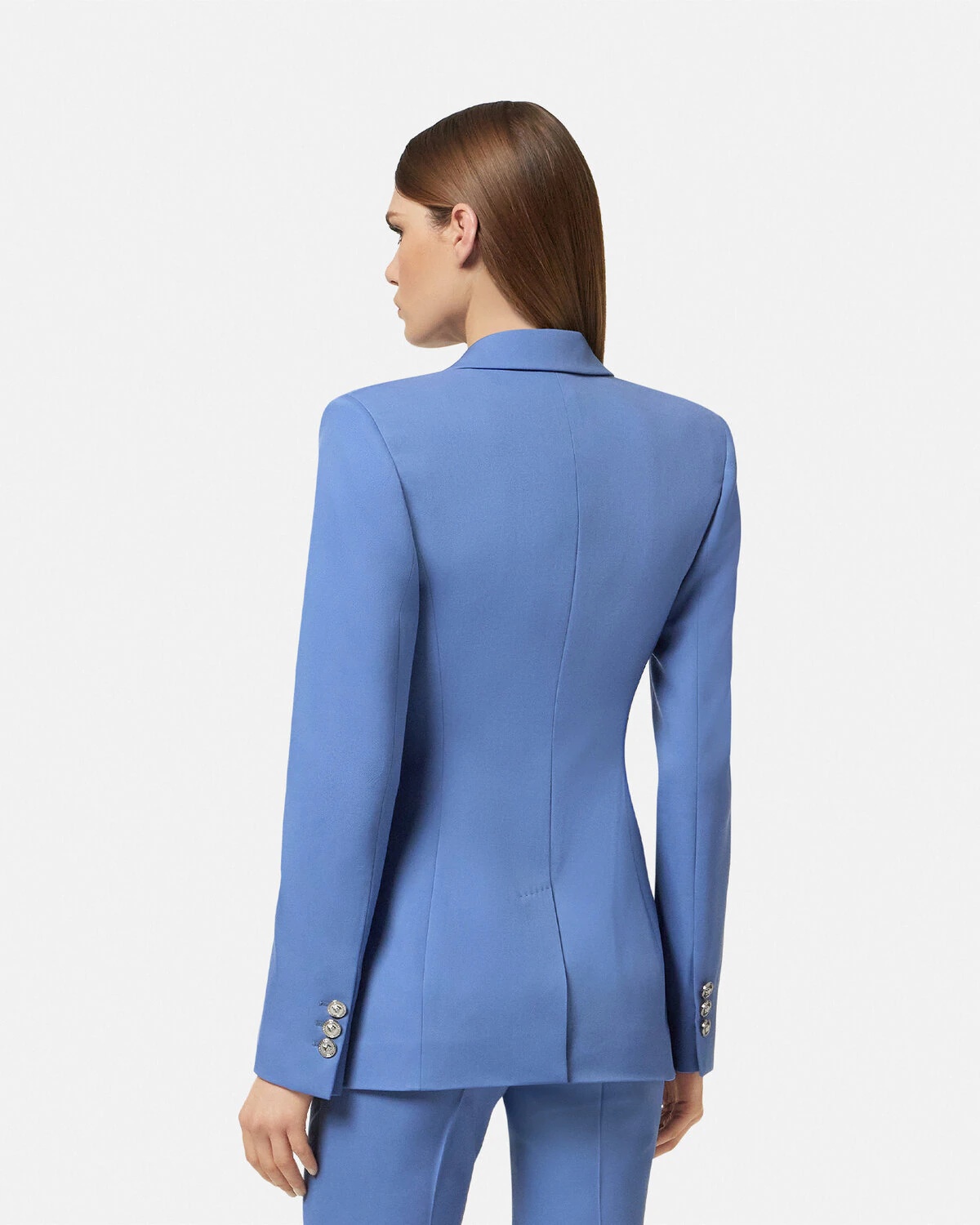 Wool Single-Breasted DV Blazer - 5