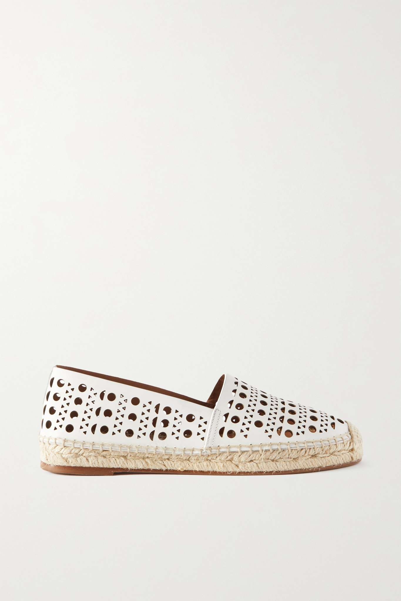 Laser-cut leather espadrilles - 1