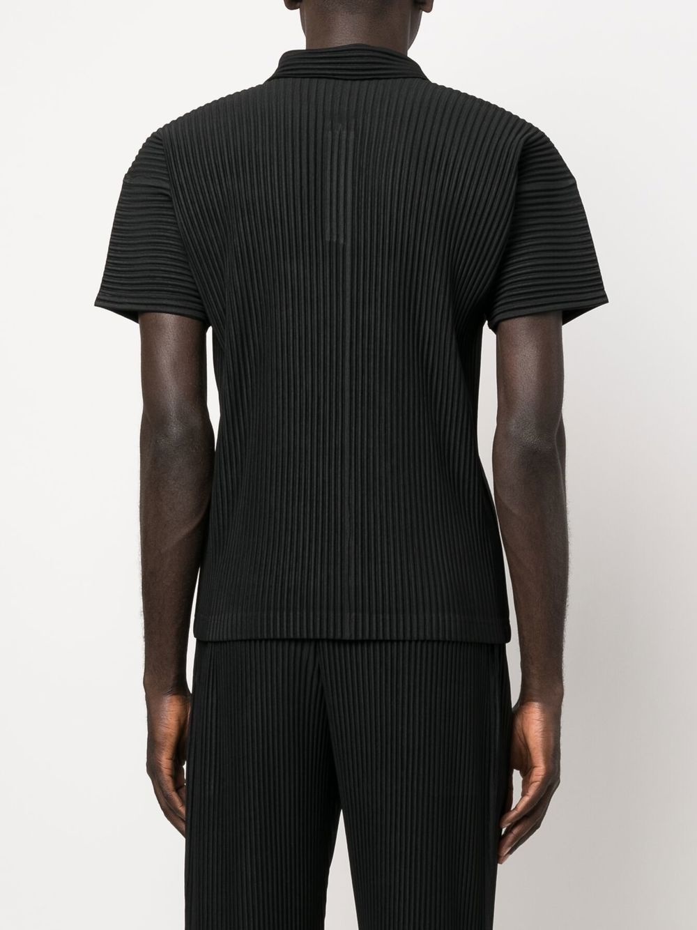 Basic plissé polo shirt - 4