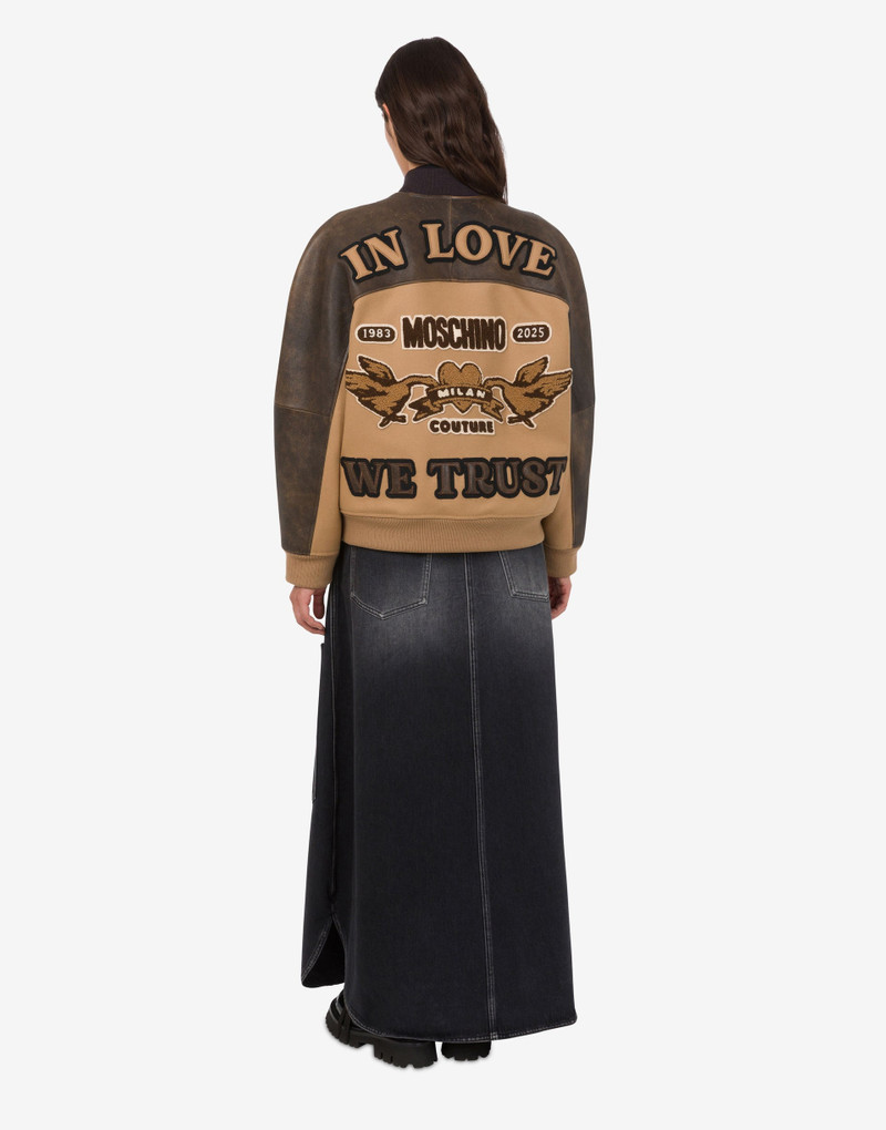Moschino WOOL CLOTH BOMBER JACKET outlook