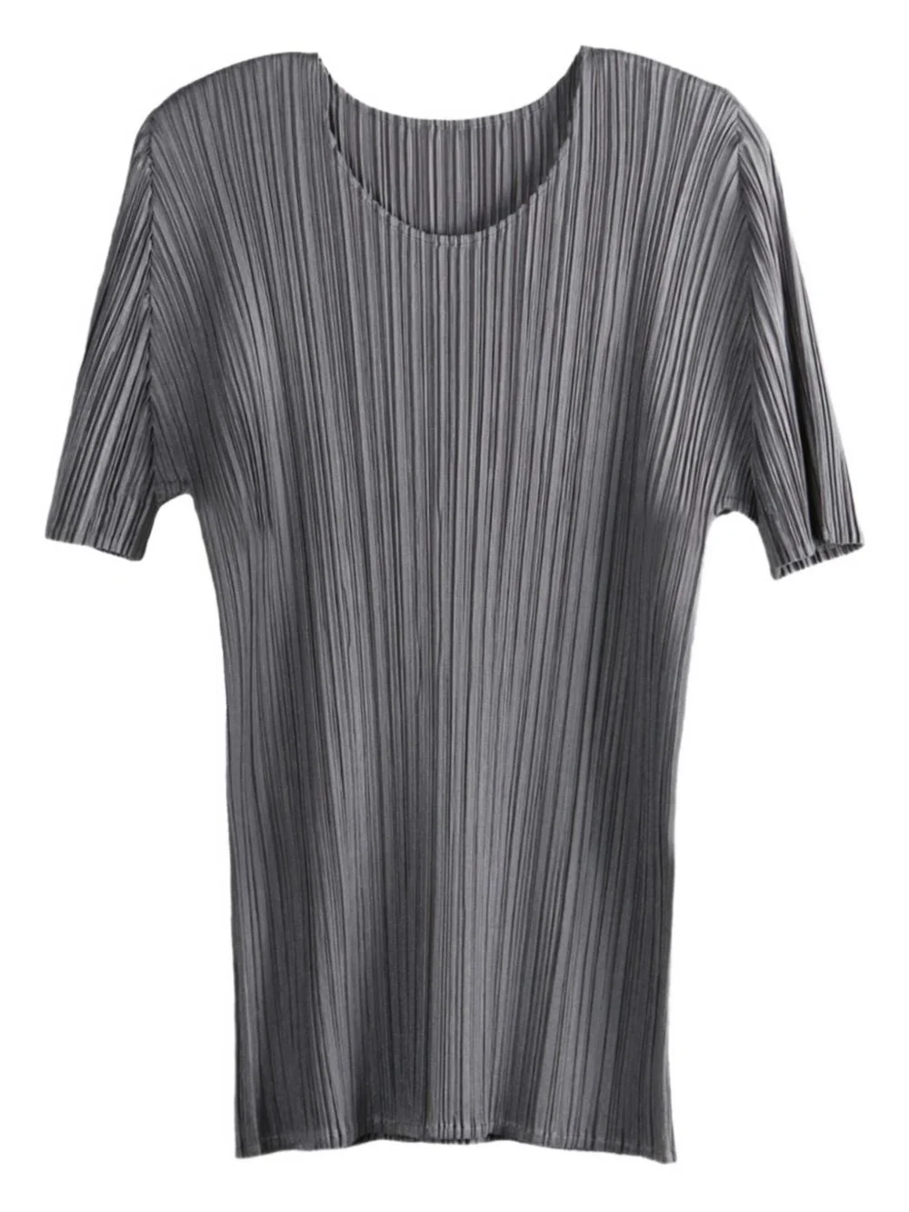 pleated short-sleeve top - 1