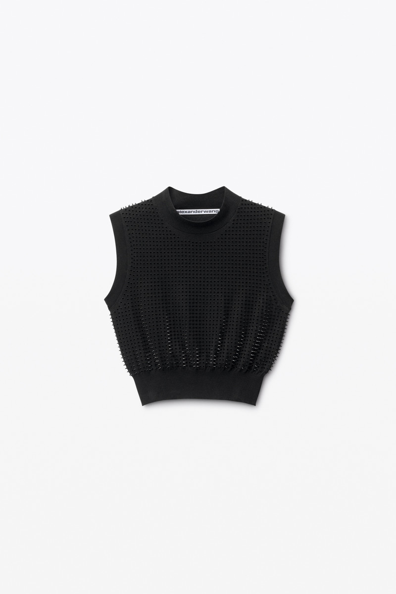 custom 3d-molded spike cropped tank top 1