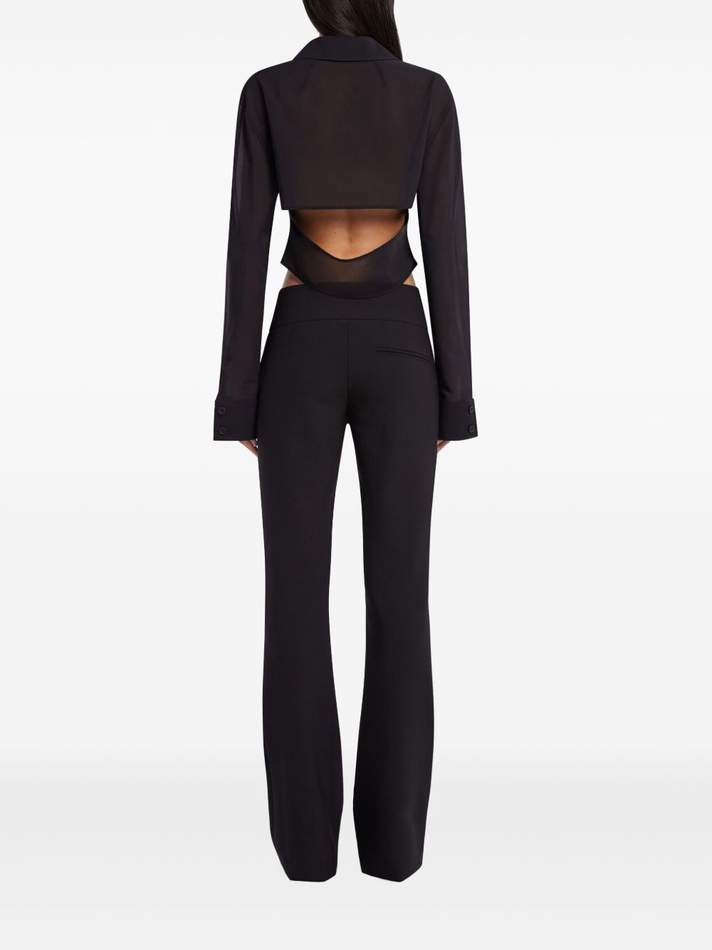 cropped cotton shirt - 4