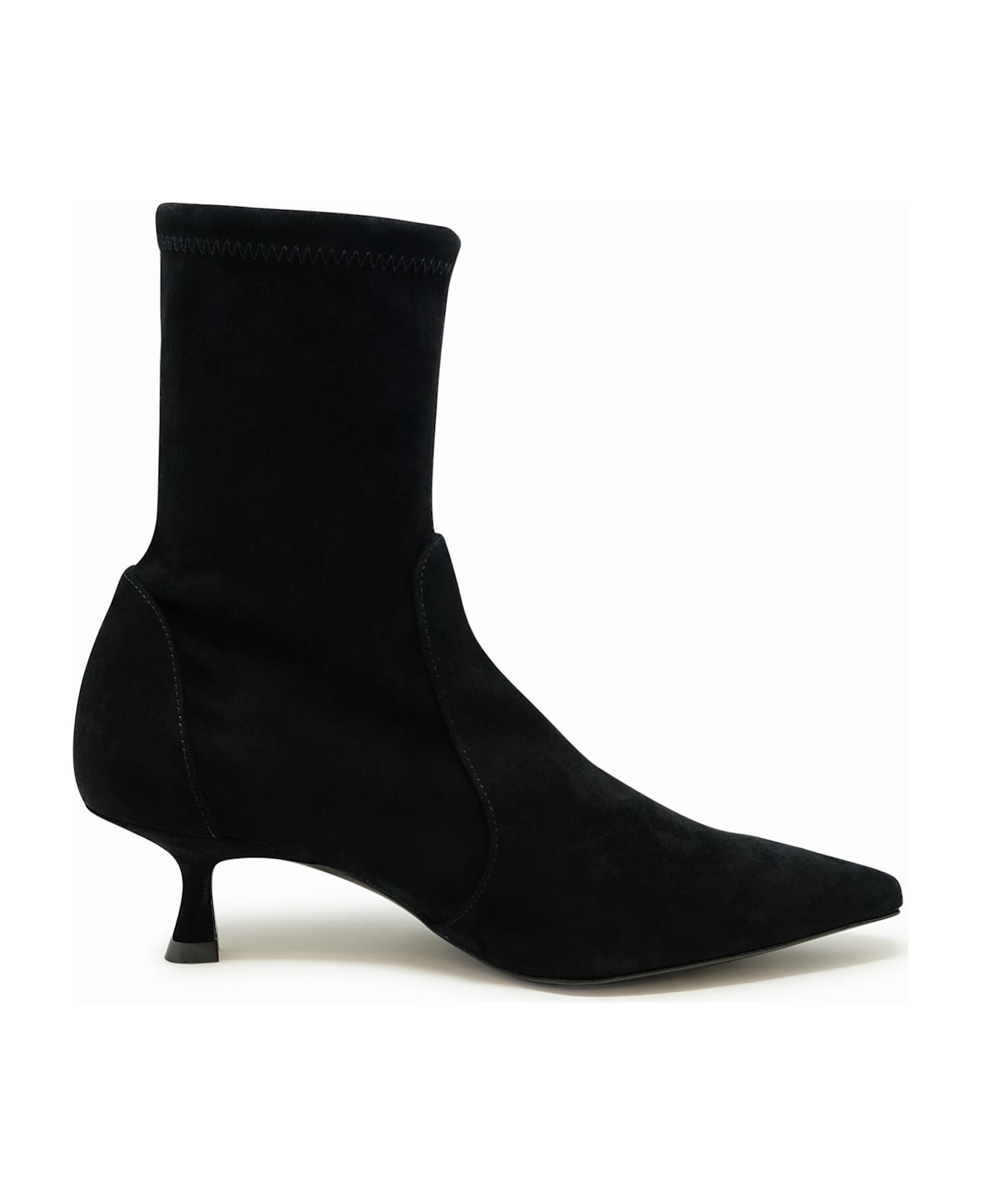 Stuart Weitzman Black Suede Naomi 50 Bootie - 1