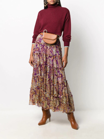 Zimmermann Ladybeetle floral-print tiered skirt outlook