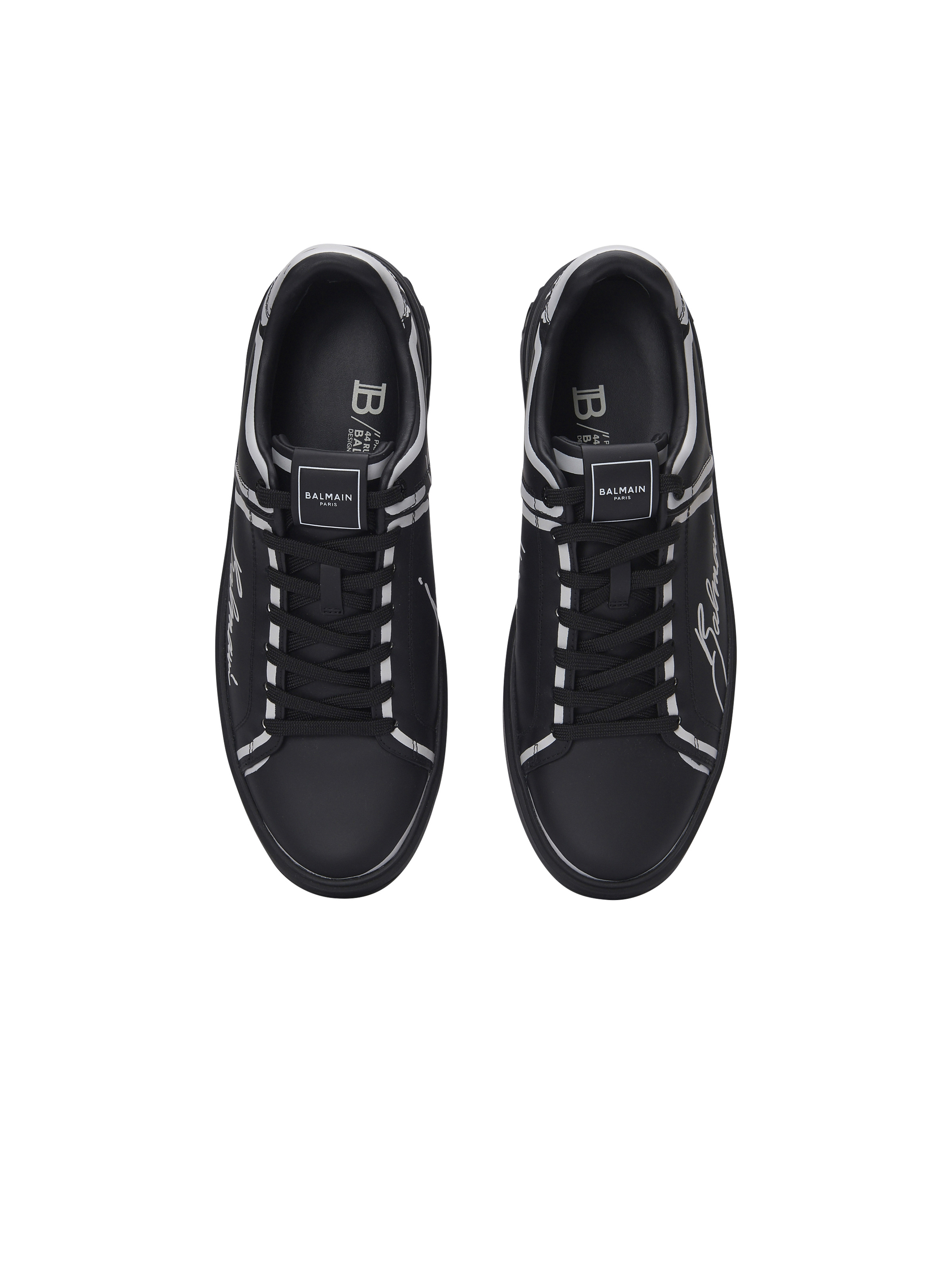 B-Court printed calfskin trainers - 3