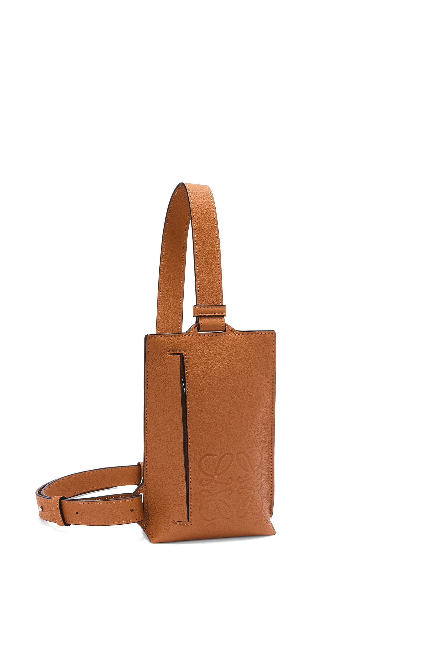 Vertical T Pocket in grained calfskin - 3