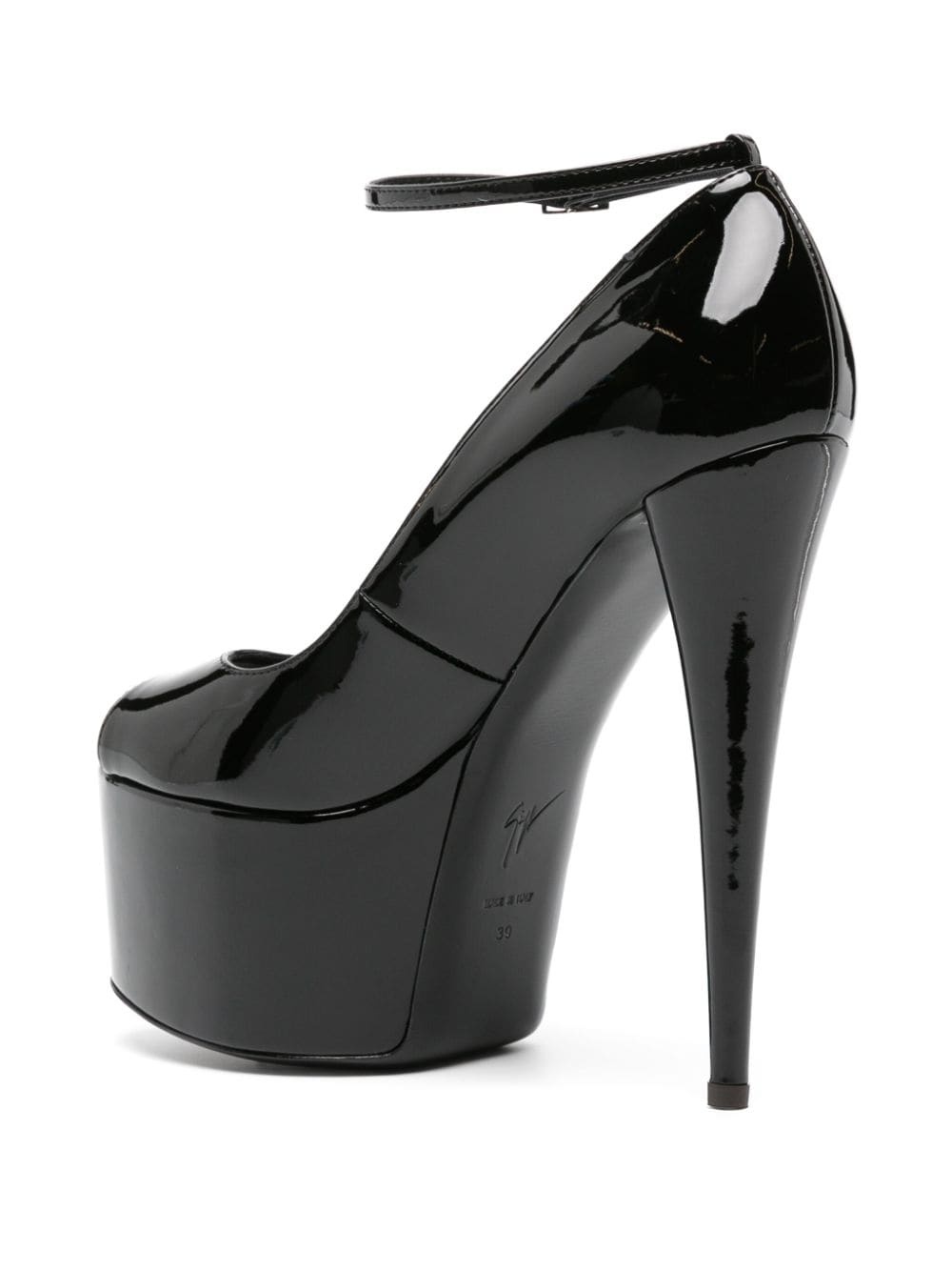 Aida 150mm patent peep-toe pumps - 3