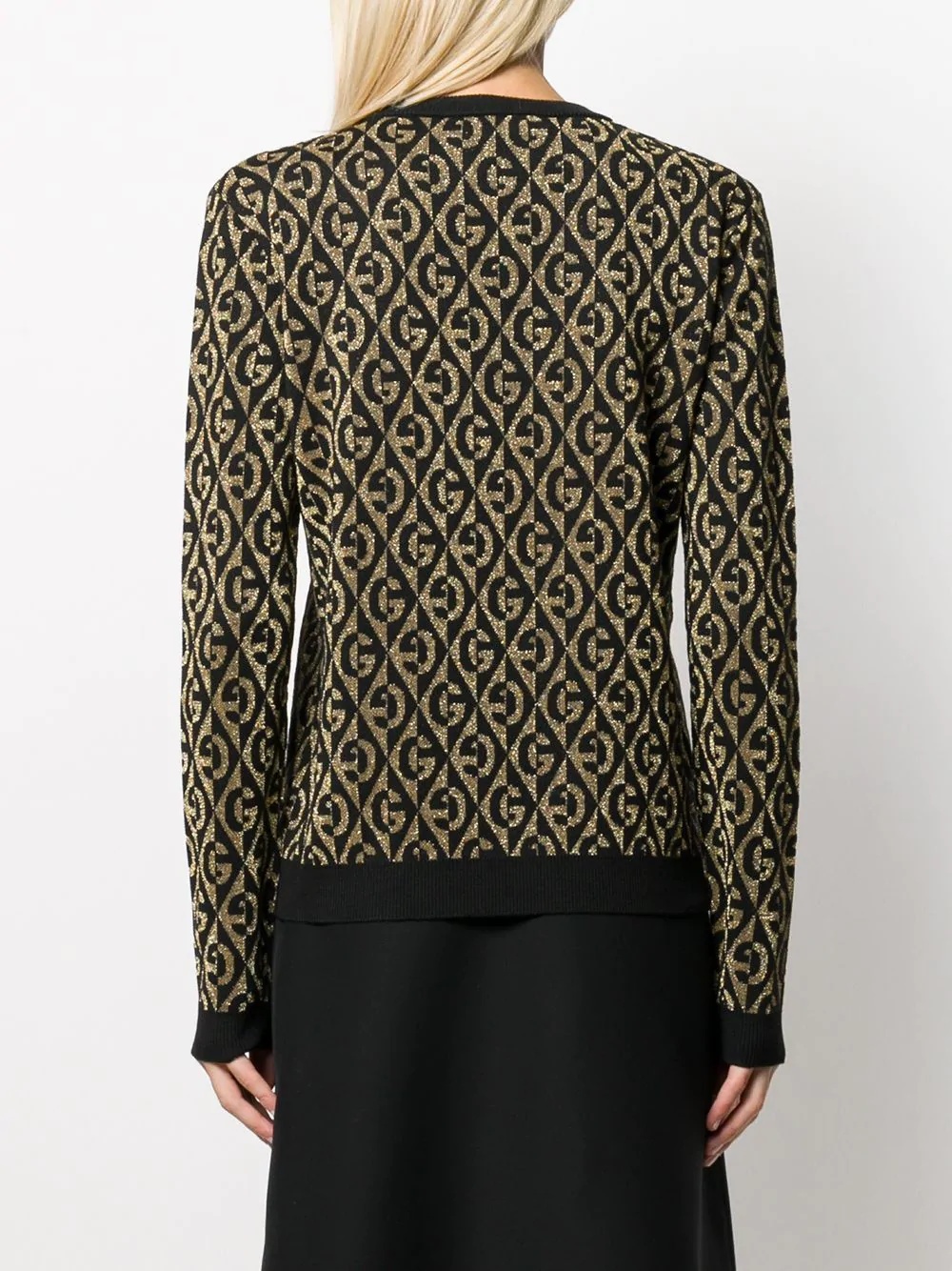 G monogram patterned metallic detail jumper - 4