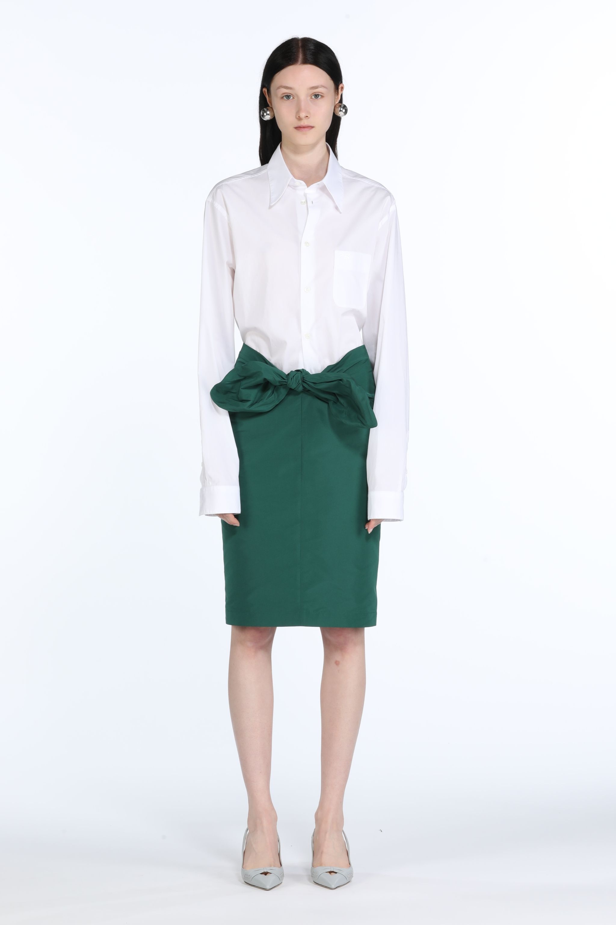 BOW-EMBELLISHED MIDI SKIRT - 4