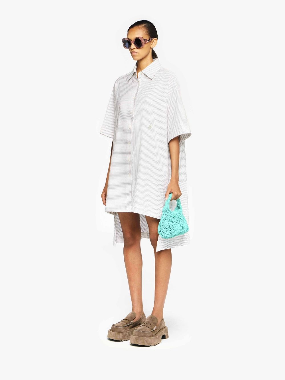 STEPPED HEM SHIRT DRESS - 4